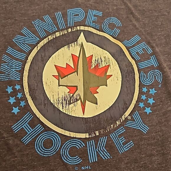 NHL Women's Hockey Logo Winnipeg Jets T-shirt Navy Blue Medium - Picture 13 of 16